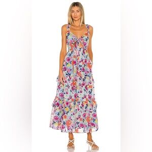 Banjanan Serafina Dress in Fiesta Sky Blue Size Small NWT